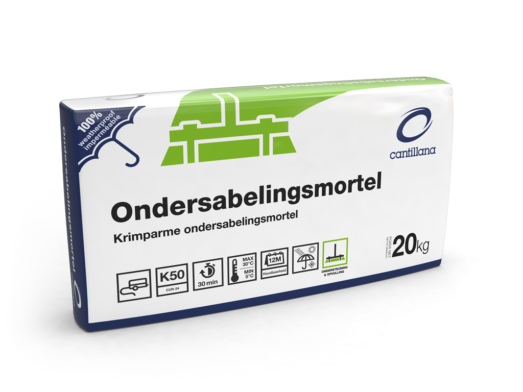 Krimparme Ondersabelingsmortel Betofill 0- 4mm 20 kg. Cantillana