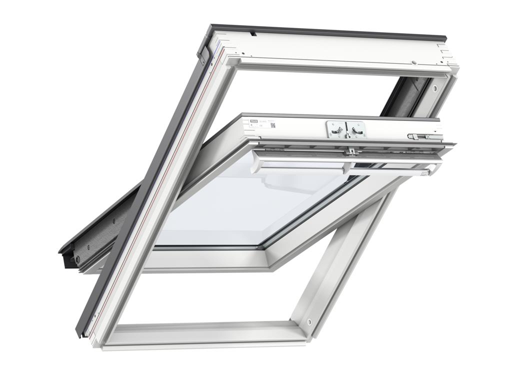 Dakraam VELUX GGL 550x780 mm CK02 2070 wit afgelakt met veiligheidsglas