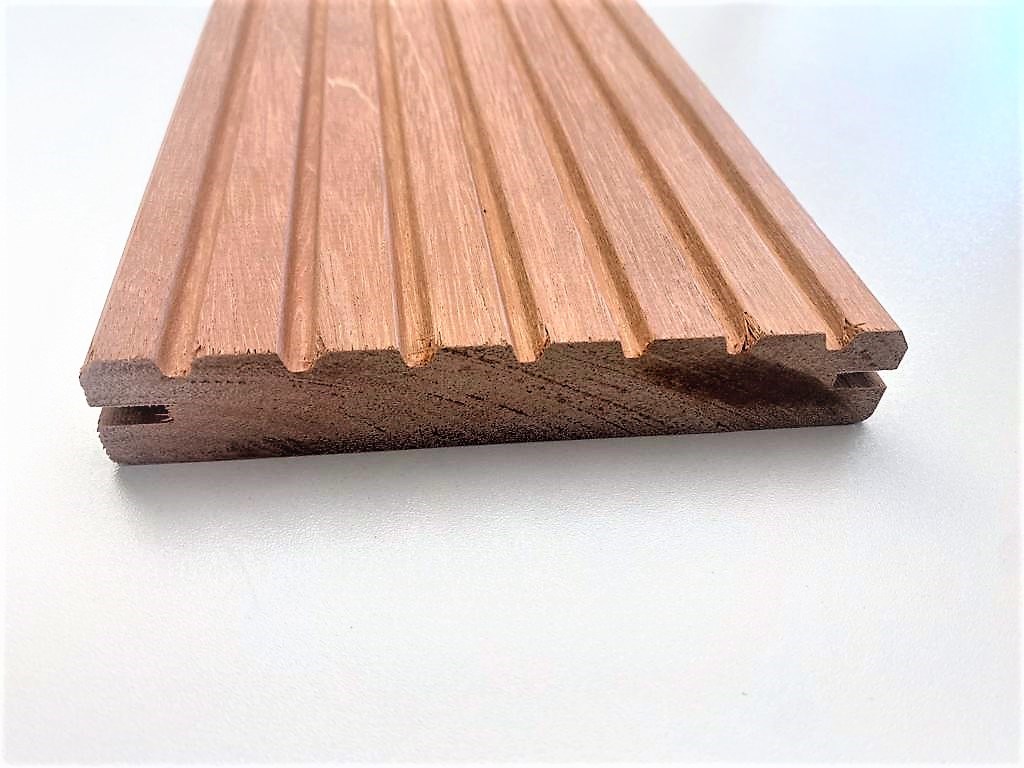 Kapur 24x142 mm dekdeel 1 zijde antislip 2 groeven tbv Deckwise clip