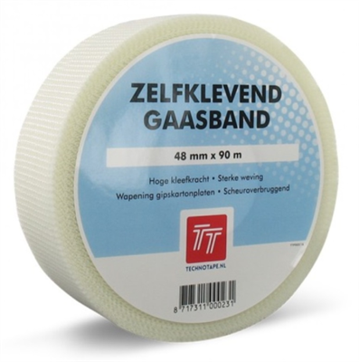 Gaasband Glasvezeltape 48mm rol 90 meter