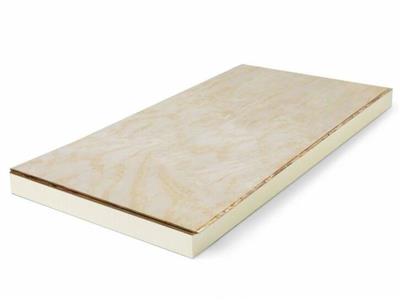 Geïsoleerde dakplaat 105x2440x1220 van 19mm Underlayment met 86mm PIR en bitumen RC 3.5