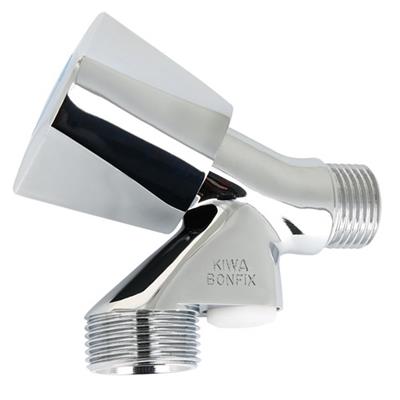 Beluchterkraan + keerklep chrome knop Bonfix 70488