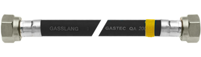 Universele zwarte gasslangset  80 centimeter Bonfix 81530