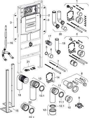 Inbouwreservoir Geberit Duofix Sigma up320 hoog