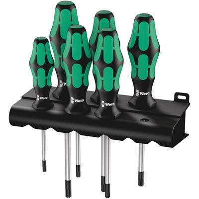 Wera Schroevendraaier set Torx 6 delig type 367 + houder