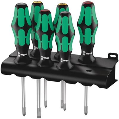 Wera Schroevendraaier set 6 delig type 335/350/355 + houder