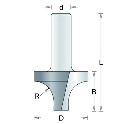 Afrondfrees 19,1mm  radius 6,3mm HM no.98-8