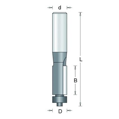 Kantenfrees met kogellager12,7mm x  25,3mm hoog HM no.103-8