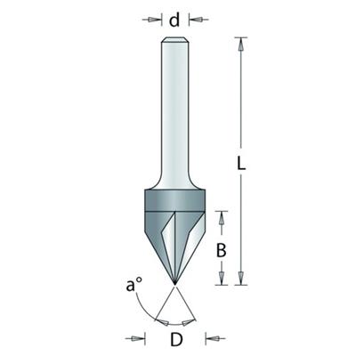 Vol HM grafeerfrees 14 mm - 60 graden  no. 180-8