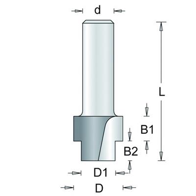 Getrapte frees 24,3 x 15,3mm HM no. 300-8