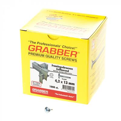 Grabber teksschroef 4,2x13mm doos a 1000 stuks ( gipsprofielen)