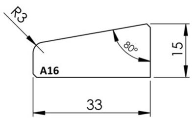 Meranti 15x33x4000 mm glaslat gegrond A16