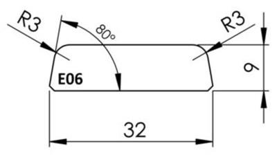 Meranti 9x32x4000 mm glaslat gegrond zonder sponning E6