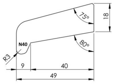 Meranti 18x55x4000 mm neuslat gegrond N40