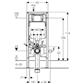 Inbouwreservoir Geberit Duofix Sigma ruimtewinnend 8cm hoog 114cm