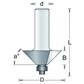 Hoekfrees met kogellager  31,8mm - 45 graden HM no.87-8